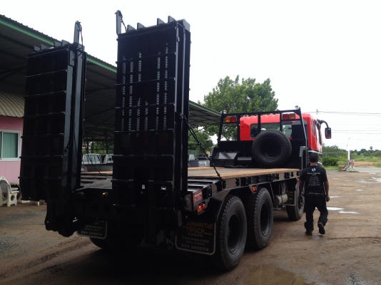 ขาย 12 ล้อหางบรรทุกแมคโค FUSO SUPERGREAT เครื่อง 6M70ฆษ.ญษซ 7.50 เมตรรวมช่องติดเครน 1 เมตร ยาง 1000/20 พร้อมทะเบียน รถสวยพร้อมใช้