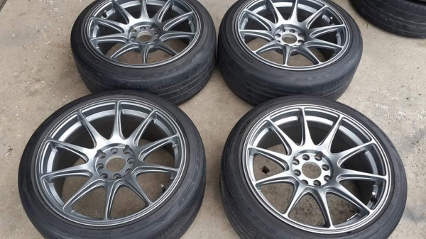 XXR 527 ขอบ 17 4รู100/114 กว้าง 8.25 ยาง Nitto830