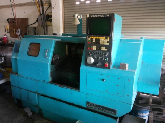 ขายเครื่องกลึงCNCยี่ห้อMazakคอลโทลmazakหัวจับ8นี้วมีจี๋หลังอุปกรณ์ครบ