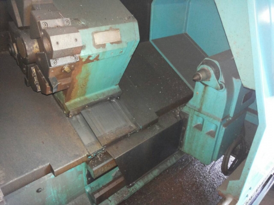 ขายเครื่องกลึงCNCยี่ห้อMazakคอลโทลmazakหัวจับ8นี้วมีจี๋หลังอุปกรณ์ครบ