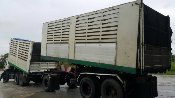 ขายรถพ่วง 24 ล้อ แม่.ลูก กระบะเหล็กคอกกระเศษดั้ม HINO FN1M ปี.46 ว่งเครื่อง.P11C-320 ราคา.1450000 ต่อรอง ขายรถพ่วง 24 ล้อ แม่.ลูก กระบะเหล็กคอกกระเศษดั้ม HINO FN1M ปี.46 ว่งเครื่อง.P11C-320 ราคา.1450000 ต่อรอง