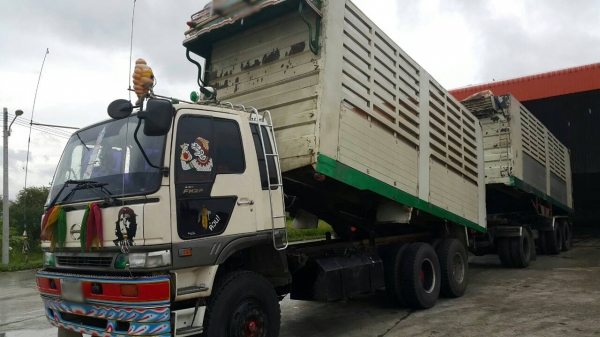 ขายรถพ่วง 24 ล้อ แม่.ลูก กระบะเหล็กคอกกระเศษดั้ม HINO FN1M ปี.46 ว่งเครื่อง.P11C-320 ราคา.1450000 ต่อรอง ขายรถพ่วง 24 ล้อ แม่.ลูก กระบะเหล็กคอกกระเศษดั้ม HINO FN1M ปี.46 ว่งเครื่อง.P11C-320 ราคา.1450000 ต่อรอง