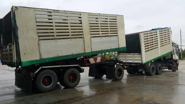 ขายรถพ่วง 24 ล้อ แม่.ลูก กระบะเหล็กคอกกระเศษดั้ม HINO FN1M ปี.46 ว่งเครื่อง.P11C-320 ราคา.1450000 ต่อรอง ขายรถพ่วง 24 ล้อ แม่.ลูก กระบะเหล็กคอกกระเศษดั้ม HINO FN1M ปี.46 ว่งเครื่อง.P11C-320 ราคา.1450000 ต่อรอง