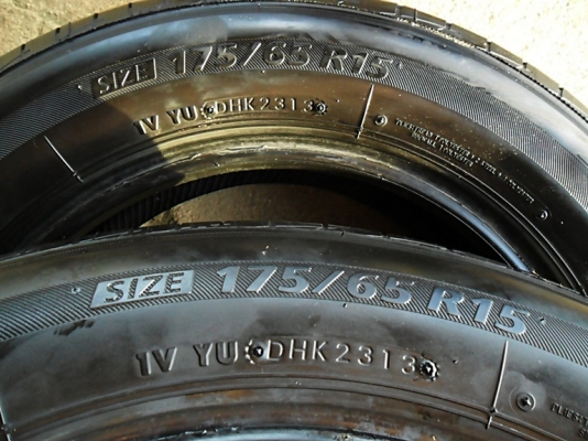 ยางขอบ15 บริดสโตน175-65-R15 ลงพื้นปลายปี13 (4เส้น 2,700บ)น้องๆยางใหม่ ยางขอบ15 บริดสโตน175-65-R15 ลงพื้นปลายปี13 (4เส้น 2,700บ)น้องๆยางใหม่