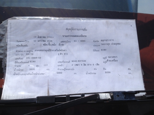 หกล้อ ฮีโน่ KM 779 WO4D117 แอร์ เวอร์ ช่วงยาว5.50ม สภาพดีสวยมีหลังคา พร้อมใช้งาน ทะเบียนพร้อมโอน