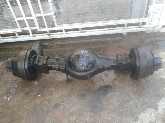 ขายเพลารถ 6 ล้อ nkr สำหรับทำพ่วงรถไถพร้อมกะทะ 2 ใบ