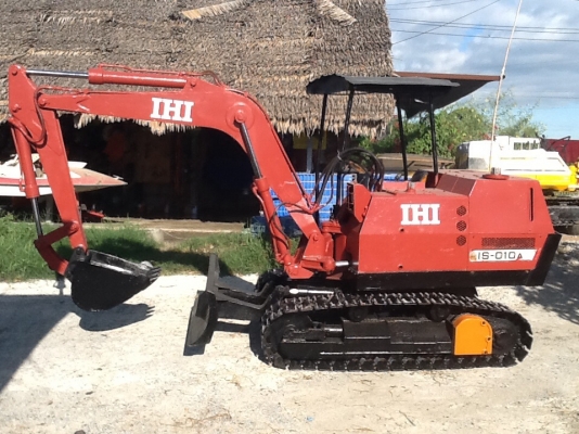 รถแบคโฮihi is-010a สภาพดีพร้อมใช้เพิ่งเข้าจากญี่ปุ่นทำสีใหม่เรียบร้อย
