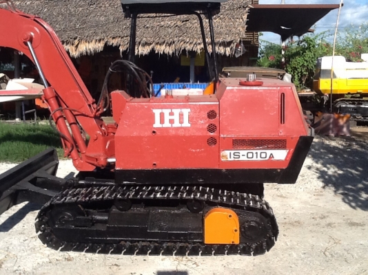รถแบคโฮihi is-010a สภาพดีพร้อมใช้เพิ่งเข้าจากญี่ปุ่นทำสีใหม่เรียบร้อย