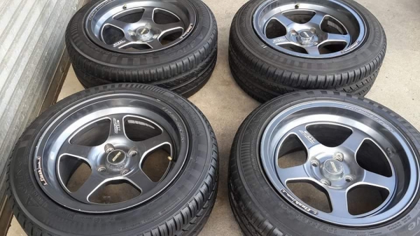 Cosmis ลาย Weld ขอบ 15 4รู100 กว้าง 8 ยาง Yokohama