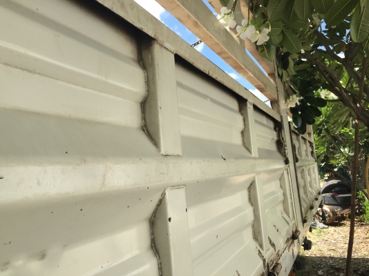 ฝากขายกระบะเหล็กคอกสูง สภาพสวย กว้าง 2.45เมตร ยาว 6.20เมตร ไม่ผุ ไม่สนิม