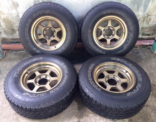 ขาย ล้อ TE37x 16x8 off 0 พร้อมยางyokohama AT-S 265/70/16 ปี13