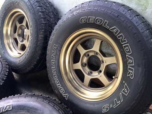 ขาย ล้อ TE37x 16x8 off 0 พร้อมยางyokohama AT-S 265/70/16 ปี13