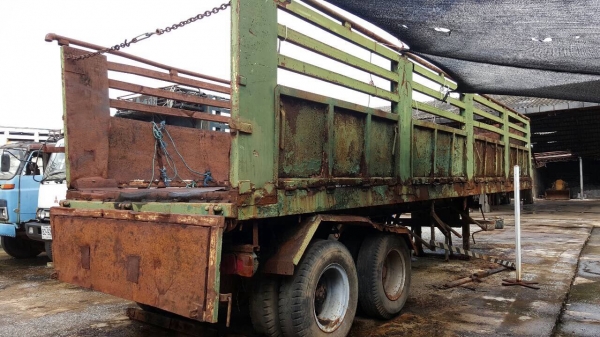 ขายตามสภาพ หางพ่วงเทนเลอร์ 2 คาน ยาว 11 เมตร เอกสารเล่มทะเบียนครบ คัสซีมีผุต้องซ่อมนะครับ