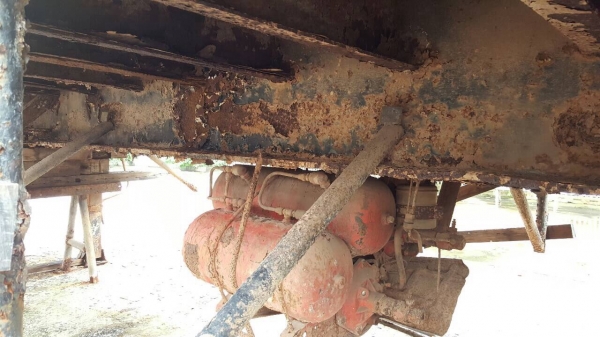 ขายตามสภาพ หางพ่วงเทนเลอร์ 2 คาน ยาว 11 เมตร เอกสารเล่มทะเบียนครบ คัสซีมีผุต้องซ่อมนะครับ