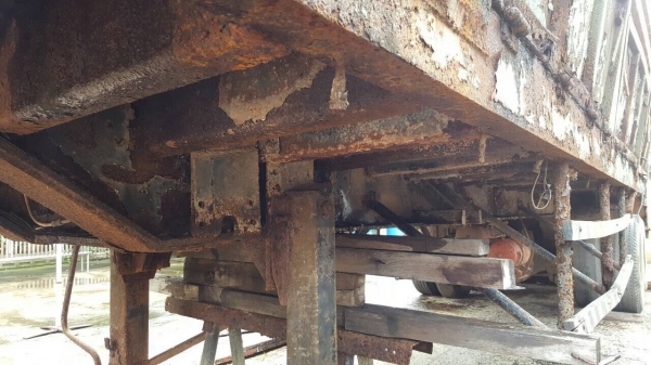 ขายตามสภาพ หางพ่วงเทนเลอร์ 2 คาน ยาว 11 เมตร เอกสารเล่มทะเบียนครบ คัสซีมีผุต้องซ่อมนะครับ