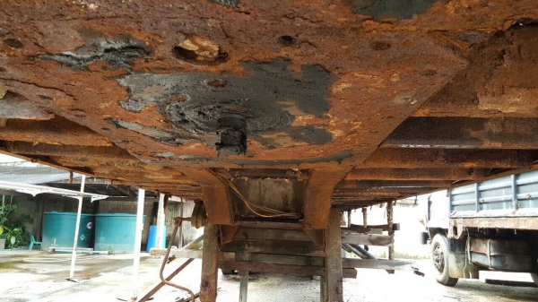 ขายตามสภาพ หางพ่วงเทนเลอร์ 2 คาน ยาว 11 เมตร เอกสารเล่มทะเบียนครบ คัสซีมีผุต้องซ่อมนะครับ