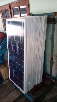 แผ่นโซล่าเซลล์มือสองญี่ปุ่น 17 โวล 130 วัตรราคาถูก แผ่นโซล่าเซลล์มือสองญี่ปุ่น 17 โวล 130 วัตรราคาถูก