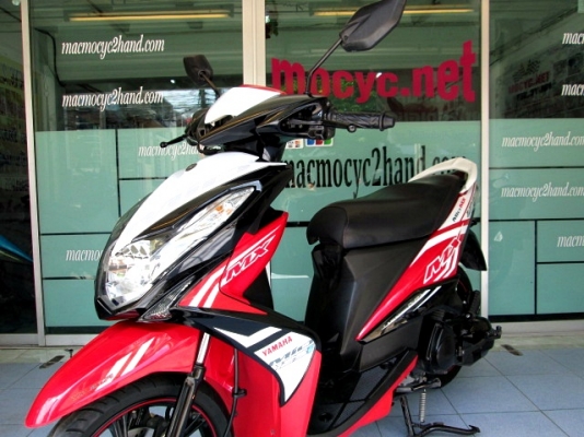 MIO 125 i  MX สีแดงขาว ตัวท๊อป ล้อแมกซ์ รถเดือน กุมภาพันธ์ ปี 58 ไมล์ 3 พันโล ฟรีโอน แถม 4 รายการ