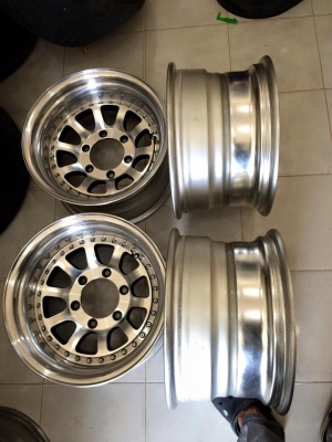 ขายล้อ WORK CRAG 3 ชิ้นแท้ 15x8.5" ET-20 6/139.7 ลึก 4 นิ้ว หล่อๆ