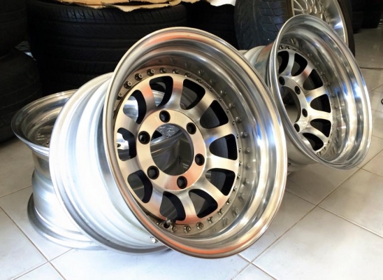 ขายล้อ WORK CRAG 3 ชิ้นแท้ 15x8.5" ET-20 6/139.7 ลึก 4 นิ้ว หล่อๆ