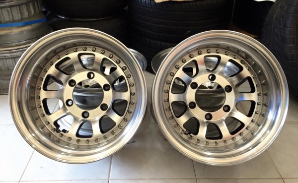 ขายล้อ WORK CRAG 3 ชิ้นแท้ 15x8.5" ET-20 6/139.7 ลึก 4 นิ้ว หล่อๆ