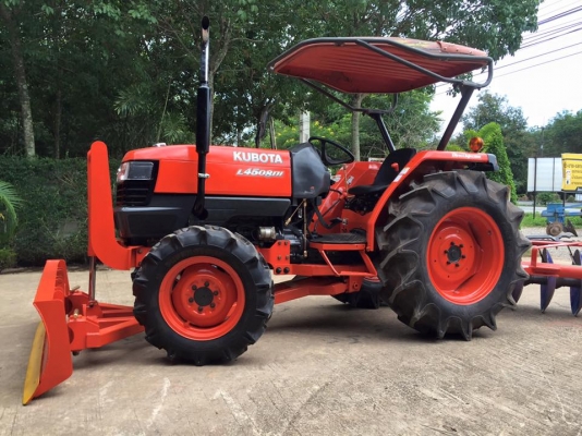 ขายรถไถKubota L4508DI (4WD) พร้อมใบมีดหน้าและผานพรวนLCS 24x6 ใหม่รถพร้อมใช้งาน