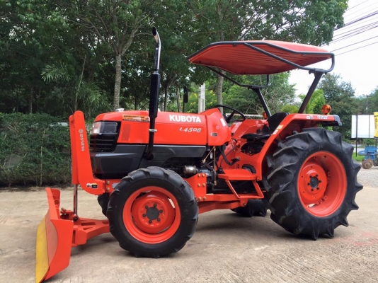 ขายรถไถKubota L4508 (4WD) พร้อมใบมีดหน้าและโรตารีช้าง รถพร้อมใช้งาน