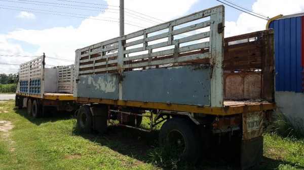 ขายรถพ่วง แม่-ลูกไม่ดั้ม HINO เครื่อง EP100 เทอร์โบ 280 แรงม้า คัสซีสวยตลอดเส้น ช่วงล่างแน่น แอร์เย็น ทะเบียนพร้อมโอนครับ