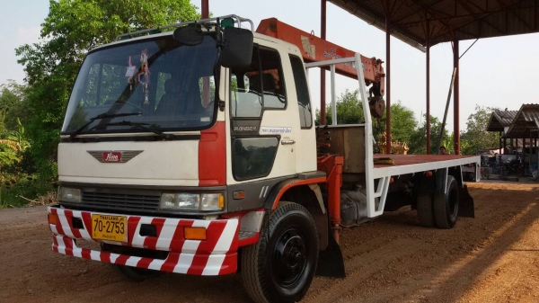 ขายด่วน 6ล้อ HINOติดเครน มีตัววินหลัง เครื่อง HO7D ช่วงล่างใหญ่จิ๊ฟฟี่พาวเวอร์แอร์เย็นยางดีช่วงล่างดีคัชชีสวย