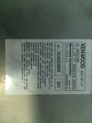 KENWOOD KDC-MP145 MP3-RW CD-RW AUX ปรีเอ้า1ชุด สภาพสวย มือ2 ญี่ปุ่น