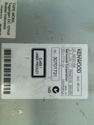 KENWOOD KDC-MP149 MP3-RW CD-RW AUX ปรี้เอ้า1ชุด สภาพสวย มือ2 ญี่ปุ่น