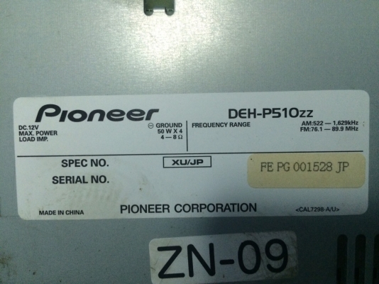 Pioneer DEH-P510zz MP3-RW CD-RW AUX ครอสโอเวอร์ในตัว ปรีเอ้า1ชุด ลูกเล่นค่อนข้างเยอะ คุมกล่องCD มือ2 ญี่ปุ่น