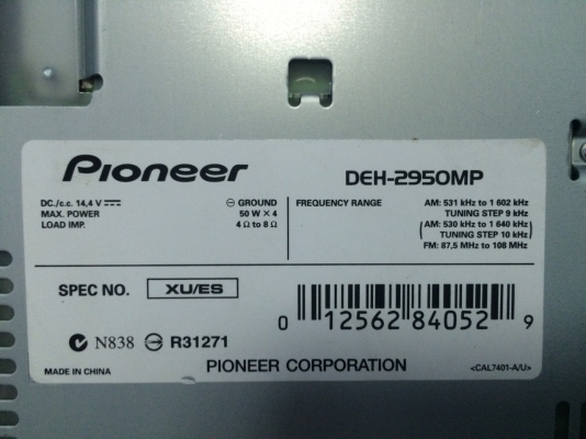 Pioneer DEH-2950MP MP3-RW CD-RW AUX ปรีเอ้า1ชุด สภาพสวย มือ2 ญี่ปุ่น