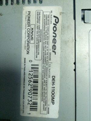 Pioneer DEH-1100MP MP-RW CD-RW FMคลื่นไทย AUX ปรีเอ้า1ชุด สภาพสวย มือ2 ญี่ปุ่น