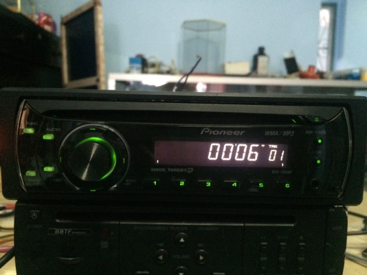 Pioneer DEH-1100MP MP-RW CD-RW FMคลื่นไทย AUX ปรีเอ้า1ชุด สภาพสวย มือ2 ญี่ปุ่น