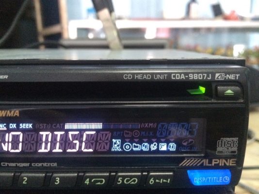Alpine CDA-9807J MP3-RW CD-RW ปรีเอ้า1ชุด คุมกล่องCD มือ2 ญี่ปุ่น