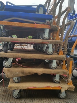 ของใหม่ คุณภาพดี จากใต้หวันครับ รถเข็นของเหล็กอเนกประสงค์ พับเก็บได้ ด้ามเหล็ก ล้อใหญ่ 5 นิ้ว