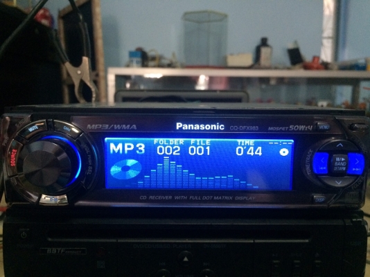PANASONIC CQ-DFX983D 24Bit 4V รุ่นใหญ่ MP3-RW CD-RW AUX กราฟฟิกหน้าจอ ปรี้เอ้า3ชุด AUX1ชุด คุมกล่องCD สภาพสวย มือ2 ญี่ปุ่น
