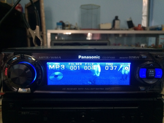 PANASONIC CQ-DFX983D 24Bit 4V รุ่นใหญ่ MP3-RW CD-RW AUX กราฟฟิกหน้าจอ ปรี้เอ้า3ชุด AUX1ชุด คุมกล่องCD สภาพสวย มือ2 ญี่ปุ่น