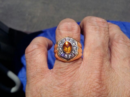 แหวนเงินพลอยซิสทีนแท้