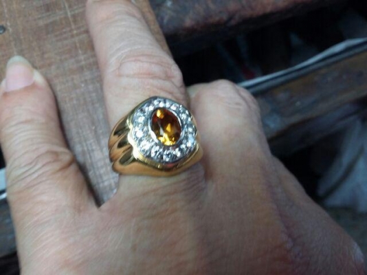 แหวนเงินพลอยซิสทีนแท้