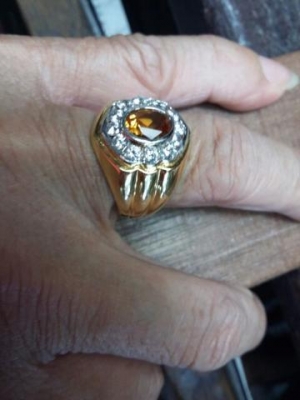 แหวนเงินพลอยซิสทีนแท้