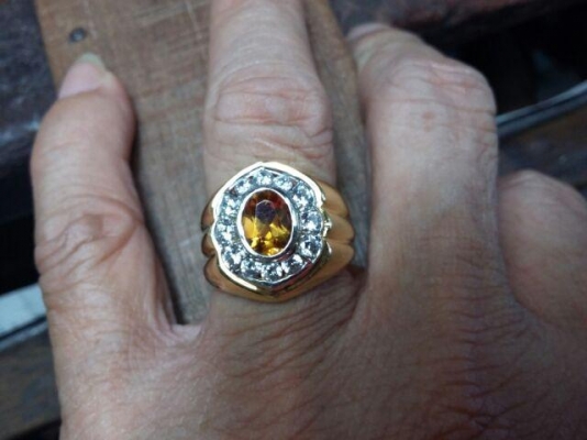 แหวนเงินพลอยซิสทีนแท้