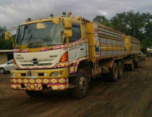 ขายสิบล้อดั้มพ่วงแม่ลูกHINO MEGA344แรงซีรี่ย์500ยูโร3 Hi-Speedเบรคลมปี54