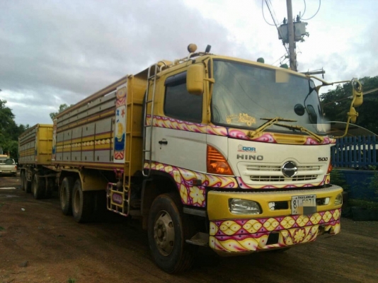 ขายสิบล้อดั้มพ่วงแม่ลูกHINO MEGA344แรงซีรี่ย์500ยูโร3 Hi-Speedเบรคลมปี54