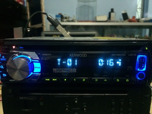 KENWOOD U373 USB IPOD MP3-RW CD-RW AUX ปรีเอ้า1ชุด สภาพสวย มือ2 ญี่ปุ่น