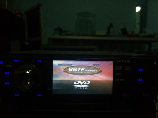 BBTF DV-777BTF USB SDCARD DVD-RW VCD-RW MP3-RW CD-RW จอLCD3นิ้ว ปรีเอ้า3ชุด Vedio out2ชุด Vedio in 1ชุด ต่อกล้องมองหลังอีก1ชุด มือ2 ญี่ปุ่น