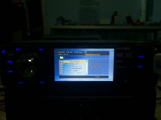 BBTF DV-777BTF USB SDCARD DVD-RW VCD-RW MP3-RW CD-RW จอLCD3นิ้ว ปรีเอ้า3ชุด Vedio out2ชุด Vedio in 1ชุด ต่อกล้องมองหลังอีก1ชุด มือ2 ญี่ปุ่น