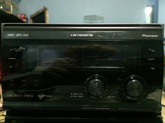 Pioneer FH-P710MD 24Bit MP3-RW CD-RW MD-RW กราฟฟิกหน้าจอ ปรับระดับไฟฟ้าได้10ระดับ EQ13แบน ปรีเอ้า1ชุด คุมกล่องCD สภาพสวย มือ2 ญี่ปุ่น