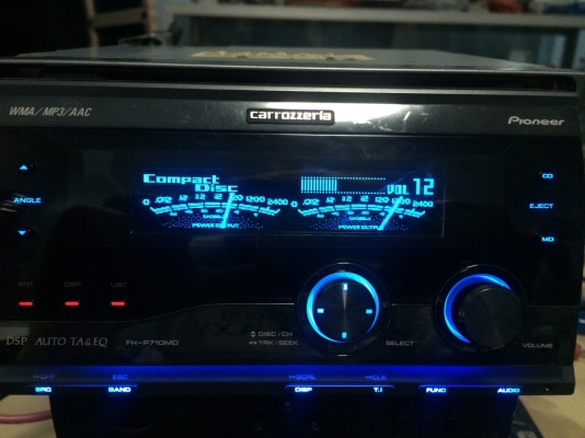 Pioneer FH-P710MD 24Bit MP3-RW CD-RW MD-RW กราฟฟิกหน้าจอ ปรับระดับไฟฟ้าได้10ระดับ EQ13แบน ปรีเอ้า1ชุด คุมกล่องCD สภาพสวย มือ2 ญี่ปุ่น